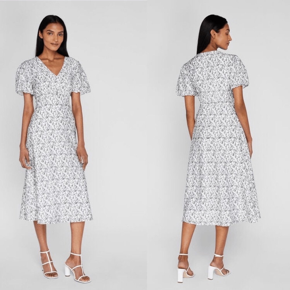 Club Monaco midi button front dress bridal shower